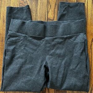 Sentimental New York Leggings 2X  charcoal gray